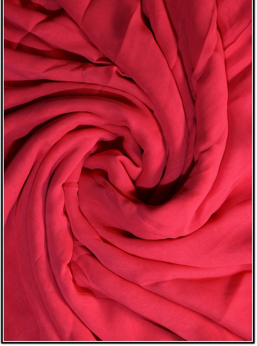 Viscose Georgette Fabric - 44 Inch Width, Bright Color, Smooth And Tear-resistant | Fast Colors, Shrink-resistant, Stain Resistant, Plain Texture