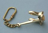 Metal Solid Brass Anchor Key Chain