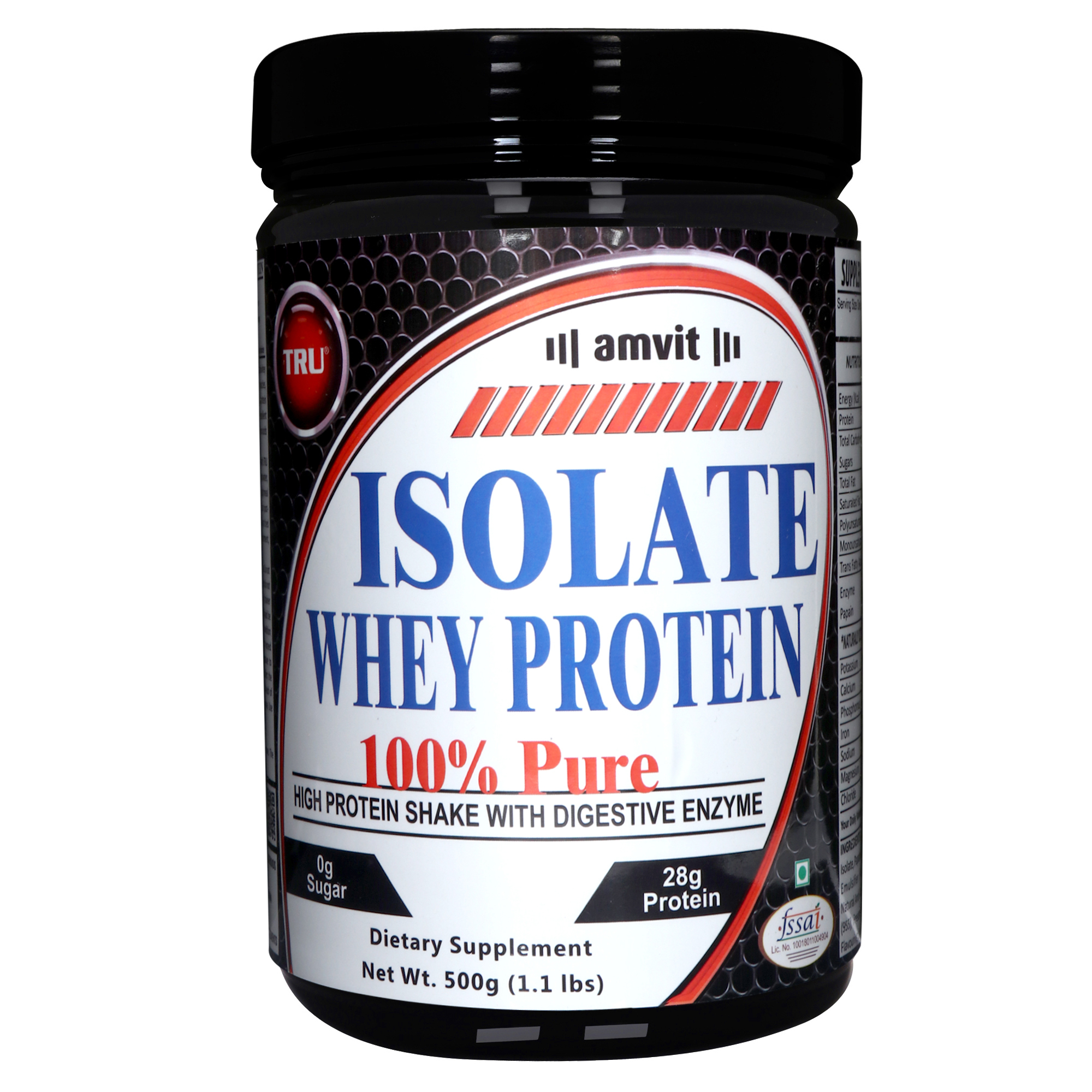 Tru Isolate Whey Protein - 100% Pure Powder, 28g Protein Per 33g Serving | 15 Month Shelf Life, Zero Sugar, Gluten Free, Supports Muscle Recovery