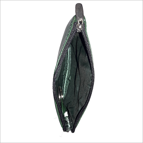 Green Leather Coin Purse Keyring