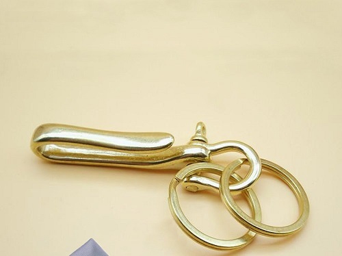 Metal Brass Fish-hook Keychain