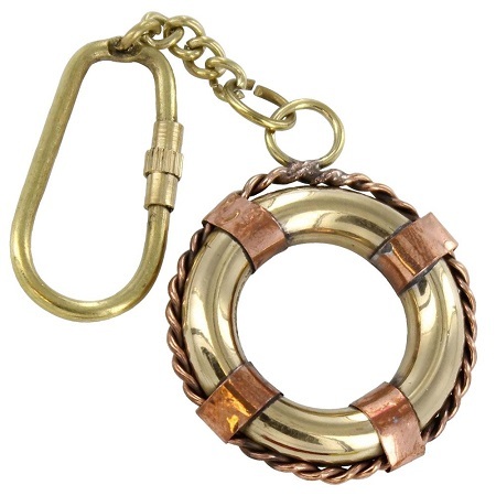 Metal Brass Fish-hook Keychain