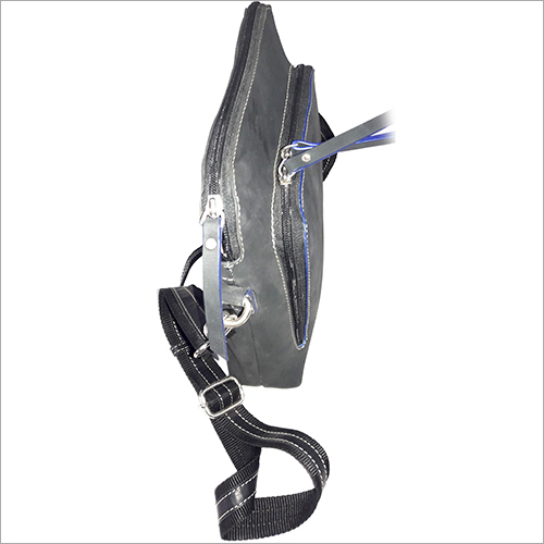 Black Pure Leather Sling Bags