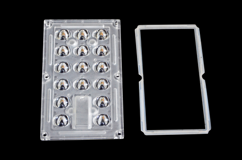 Street Light Lens 16X1 - Optical Grade PC, 100x60x8.3 mm | Clear Finish, High-Efficiency Transmittance 89-90%, FWHM 75x150 Degree LED Package 3535