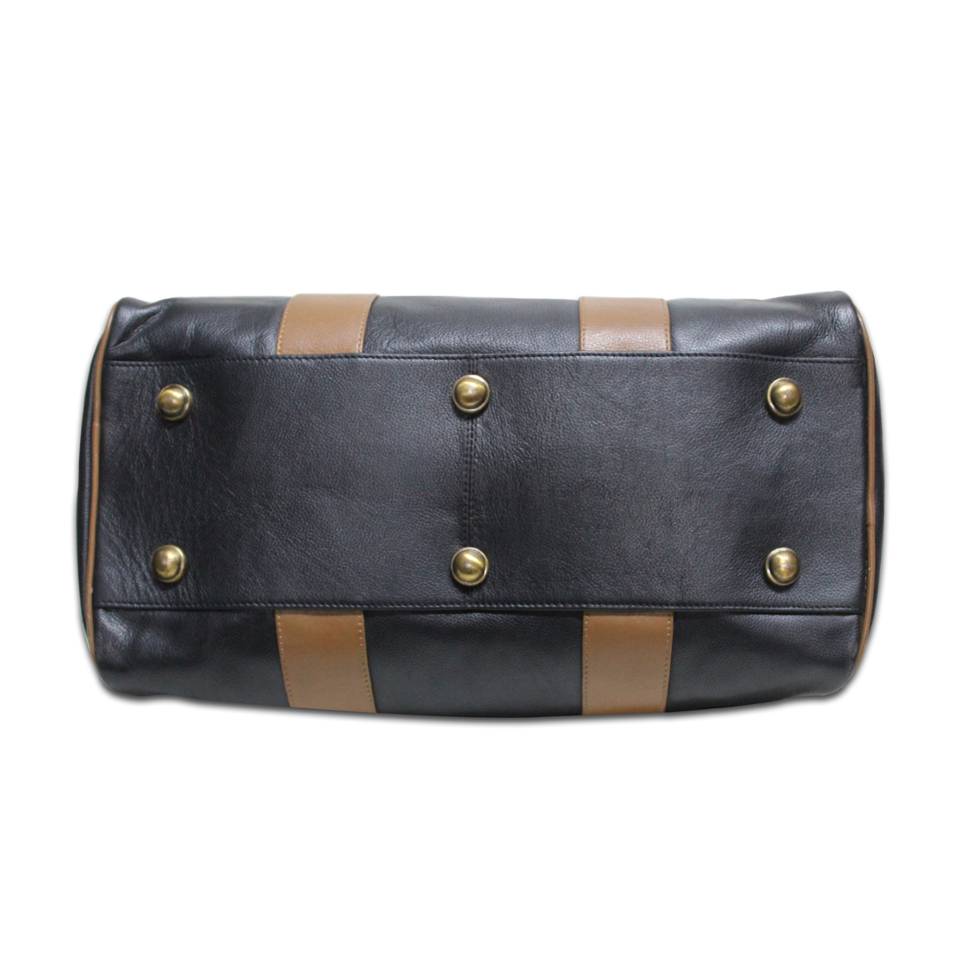 Genuine Leather Duffle Bag - 46x25x23.5 Cm | Spacious Unisex Travel Bag With Magnetic Lock Pockets And Mobile Case