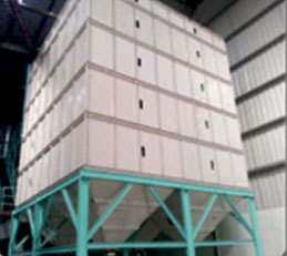 Painted Grain Storage Bunkers