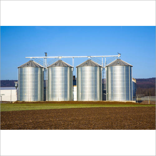 Grain Storage Silo - Galvanized Steel, 10-30 ft Diameter, 20-60 ft Height, Capacity 500-10,000 Tons | Rugged Design, Easy Installation, High Capacity