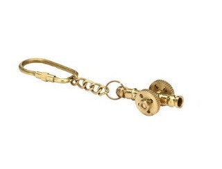 Nautical Tortoise Charm Keychain - Brass Metal, 1 Inch X 1 Inch, Polished Finish | Decorative Gift For Boys And Girls