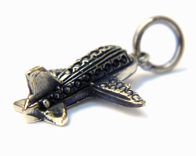 Bronze Plane Charm Airplane Keychain