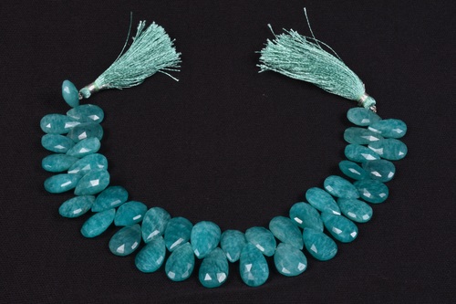 प्राकृतिक Amazonite नाशपाती मोती