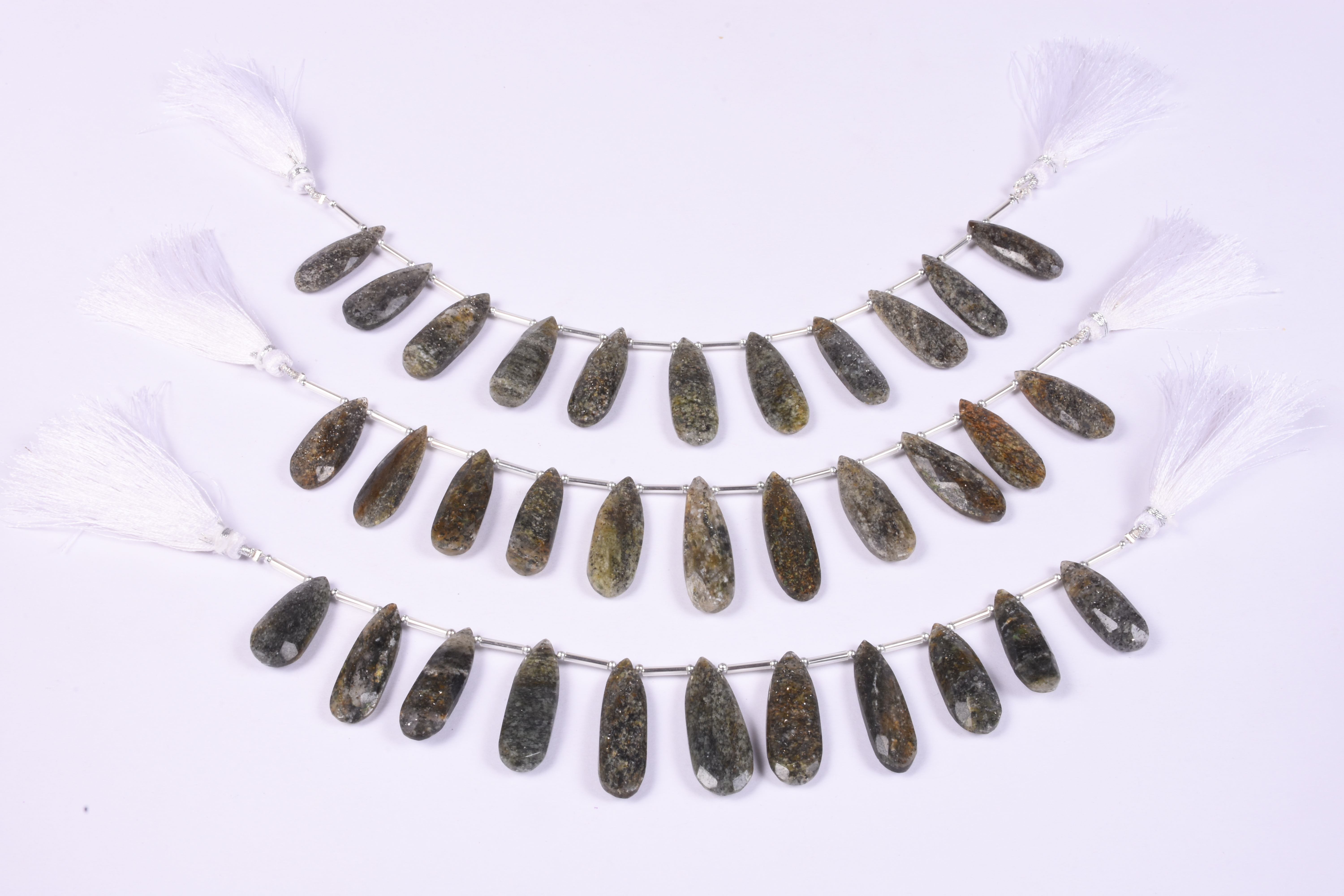 Natural Black Sunstone Beads