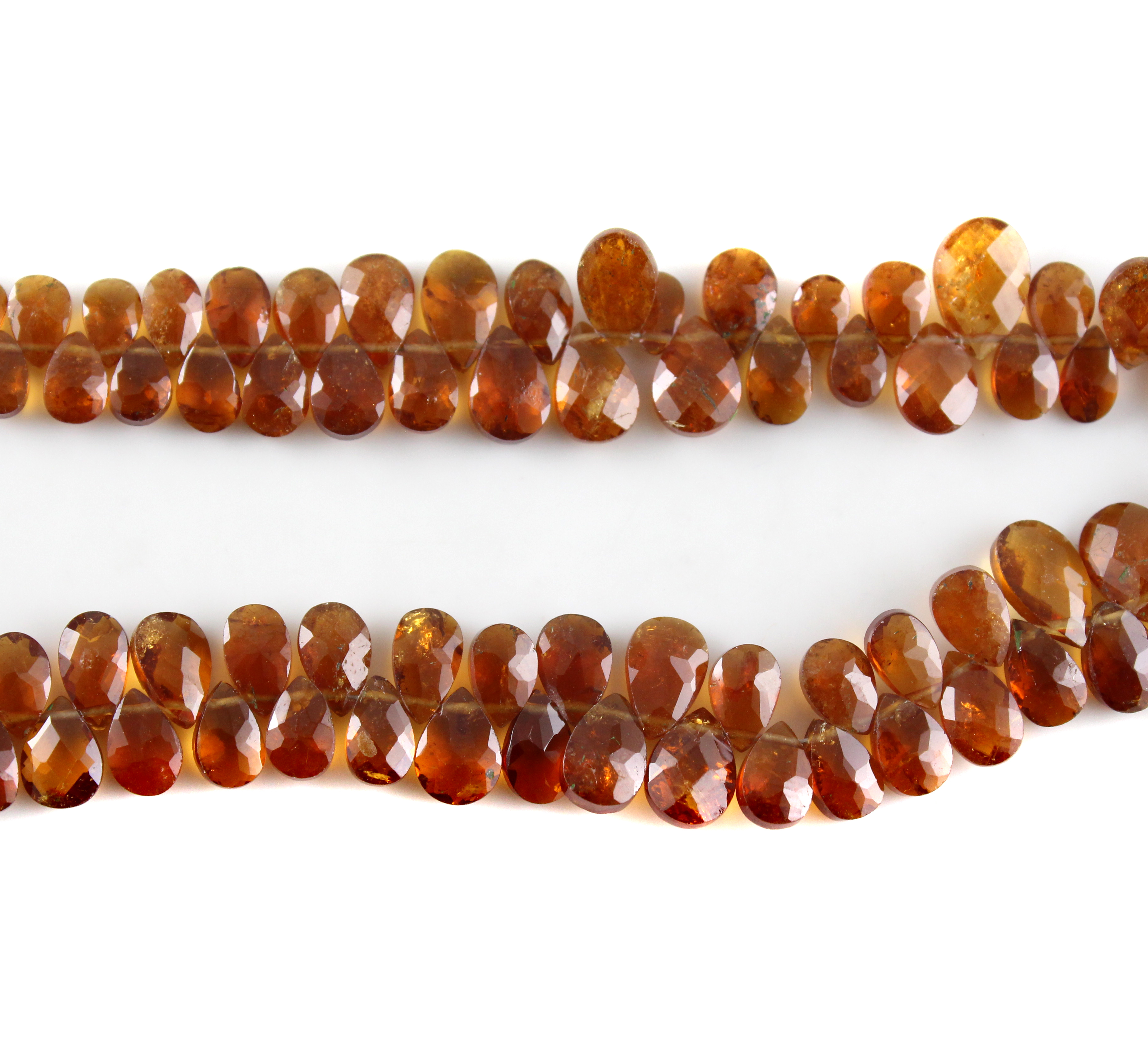 Hessonite Garnet Pears Beads