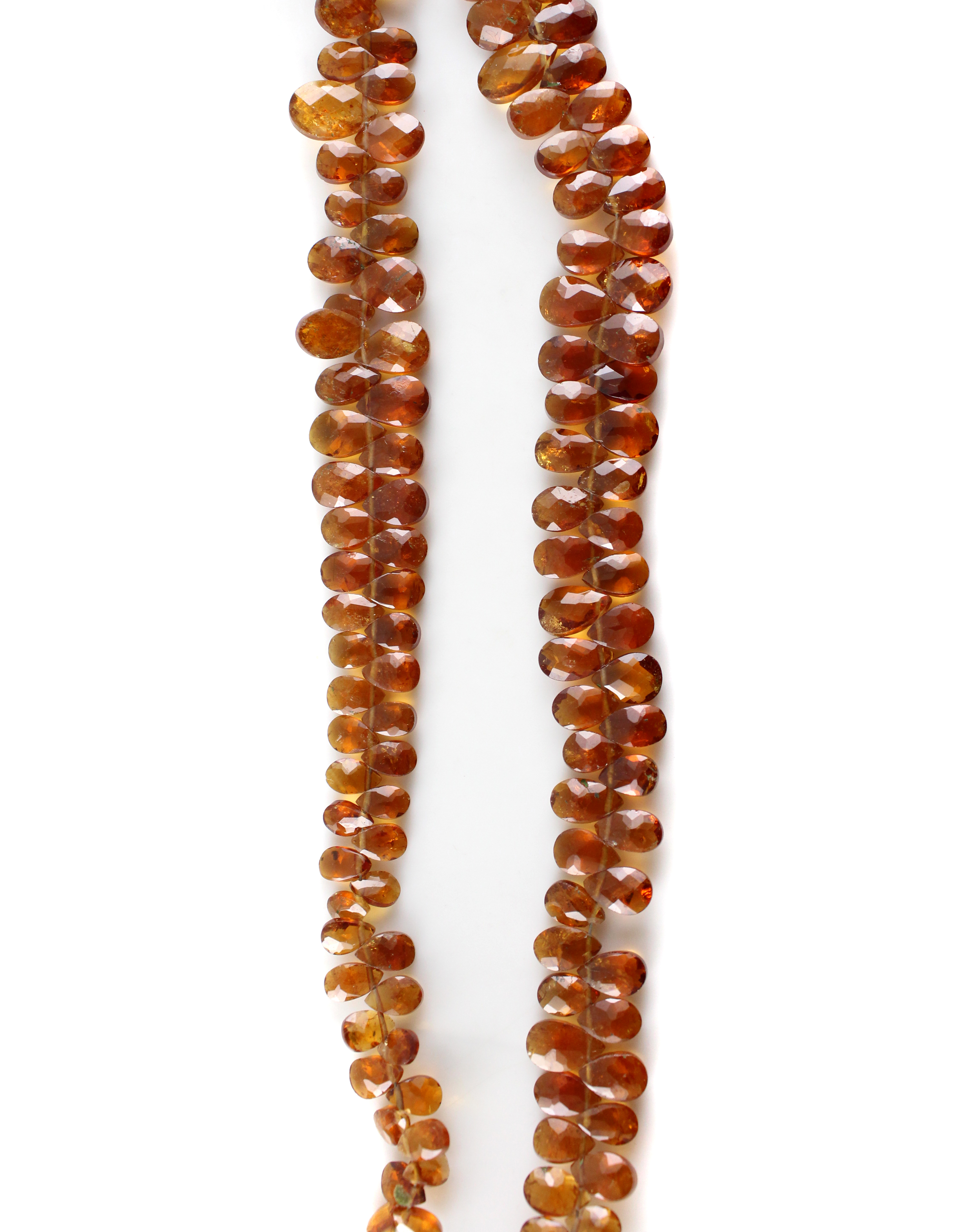 Hessonite Garnet Pears Beads