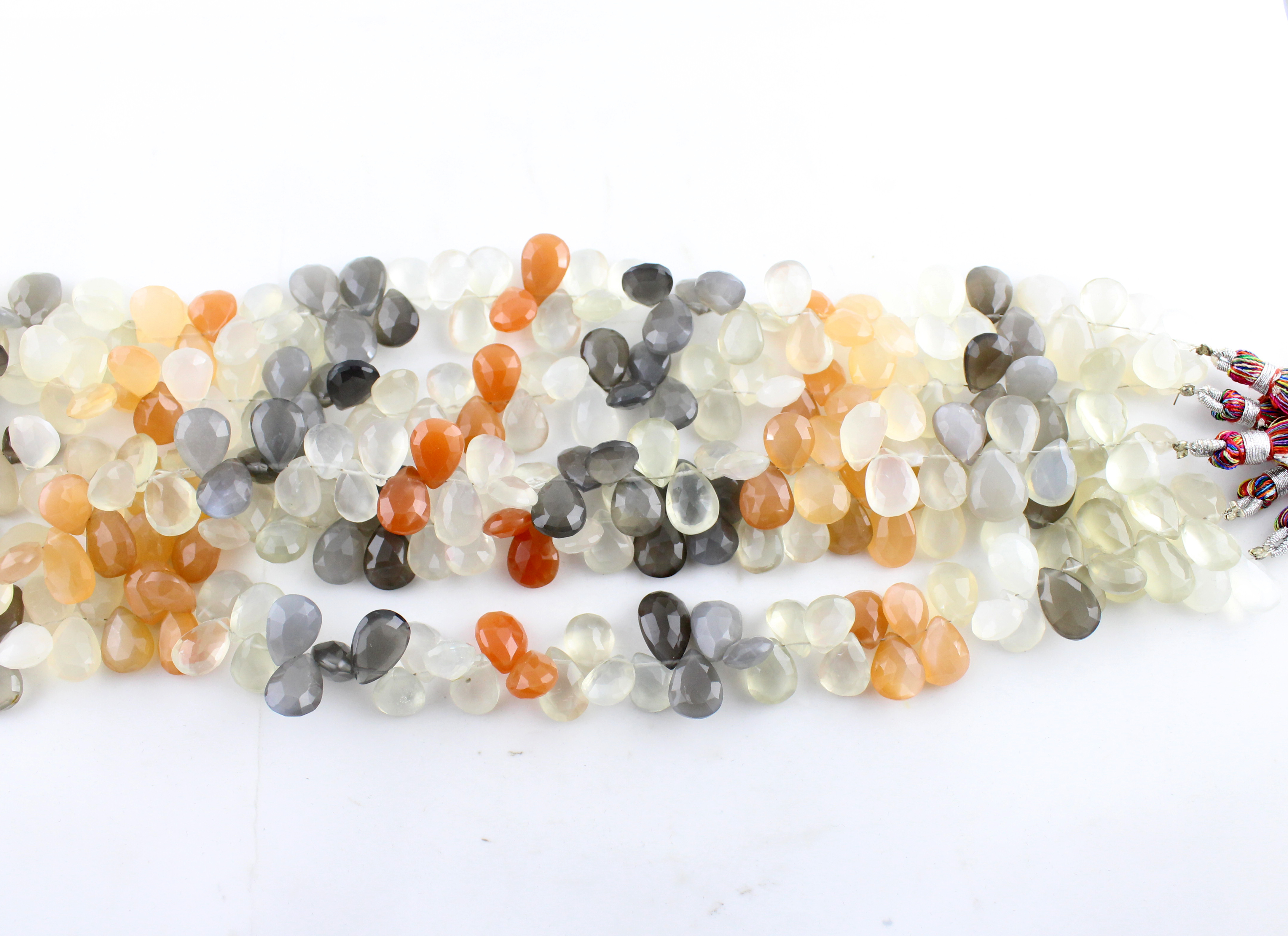 Multi Moonstone Pears Beads