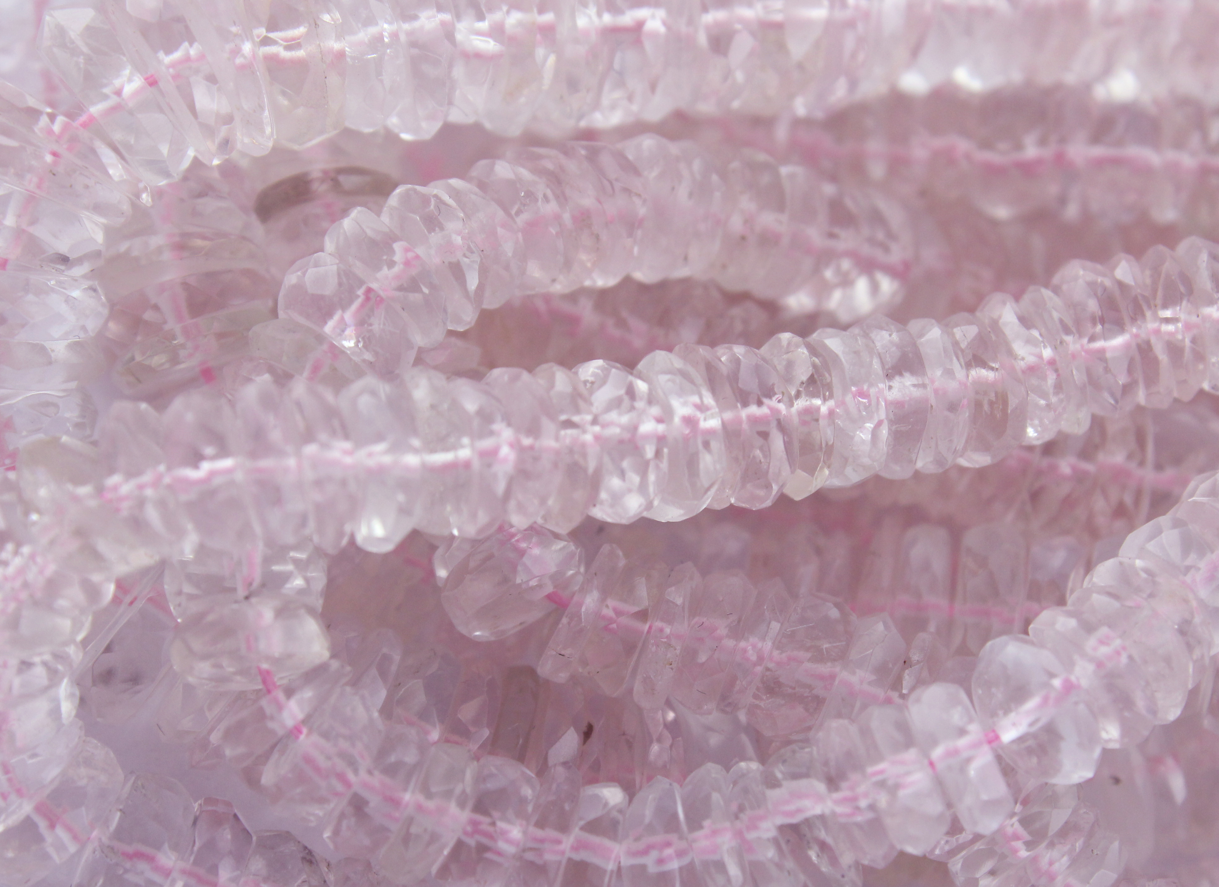 Morganite Tyre Beads