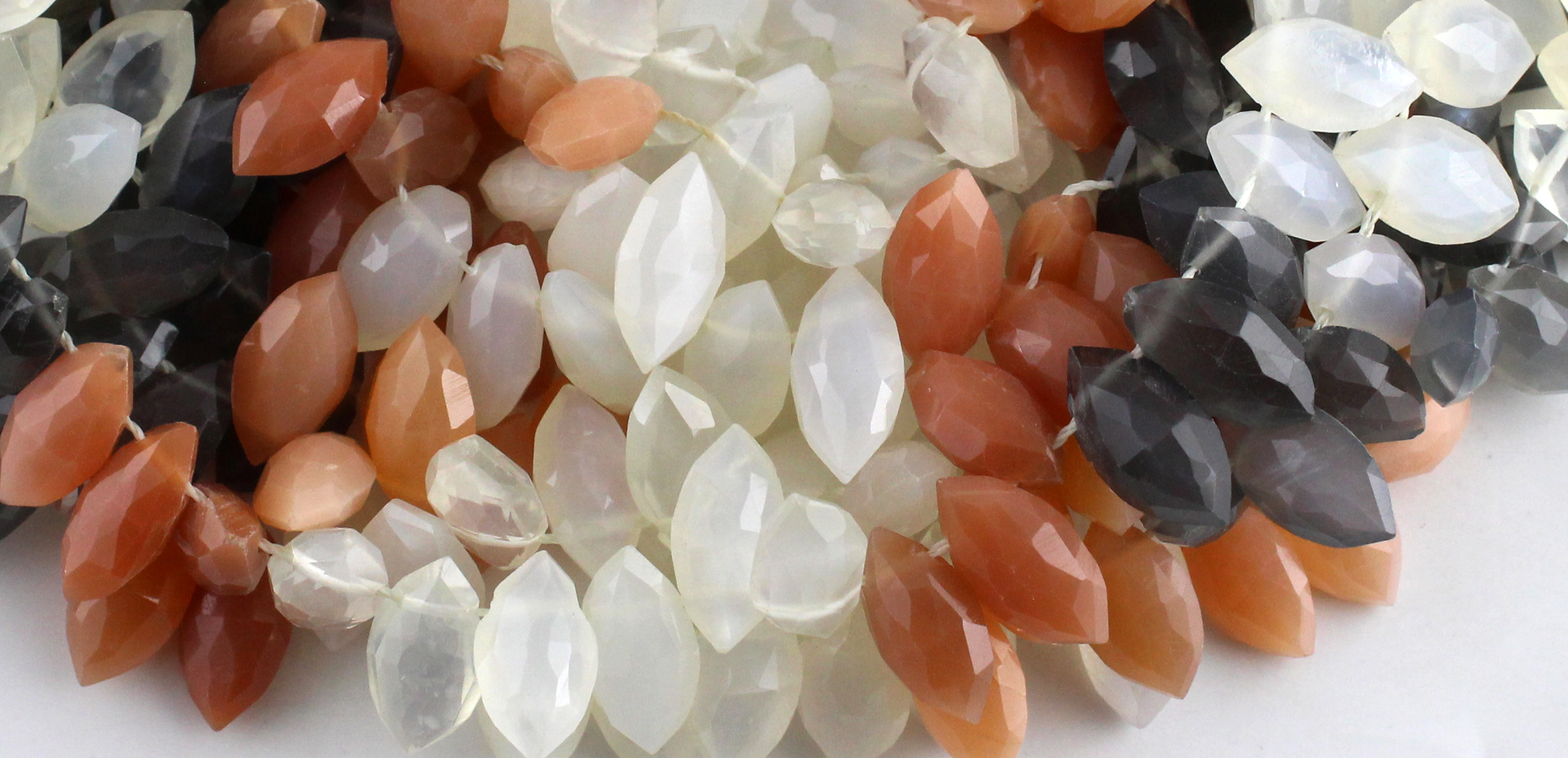 Multi Moonstone Marquise Beads