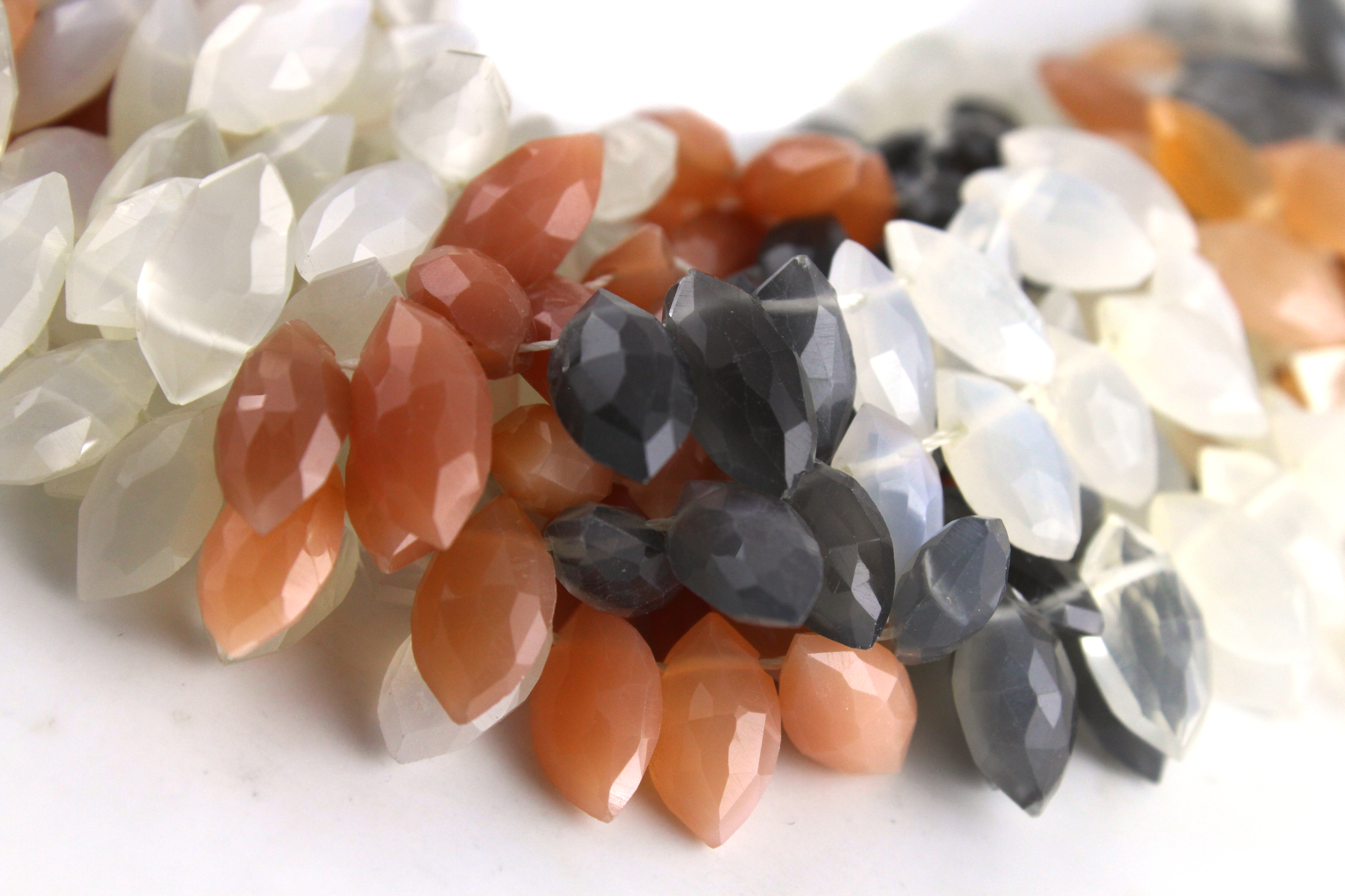 Multi Moonstone Marquise Beads