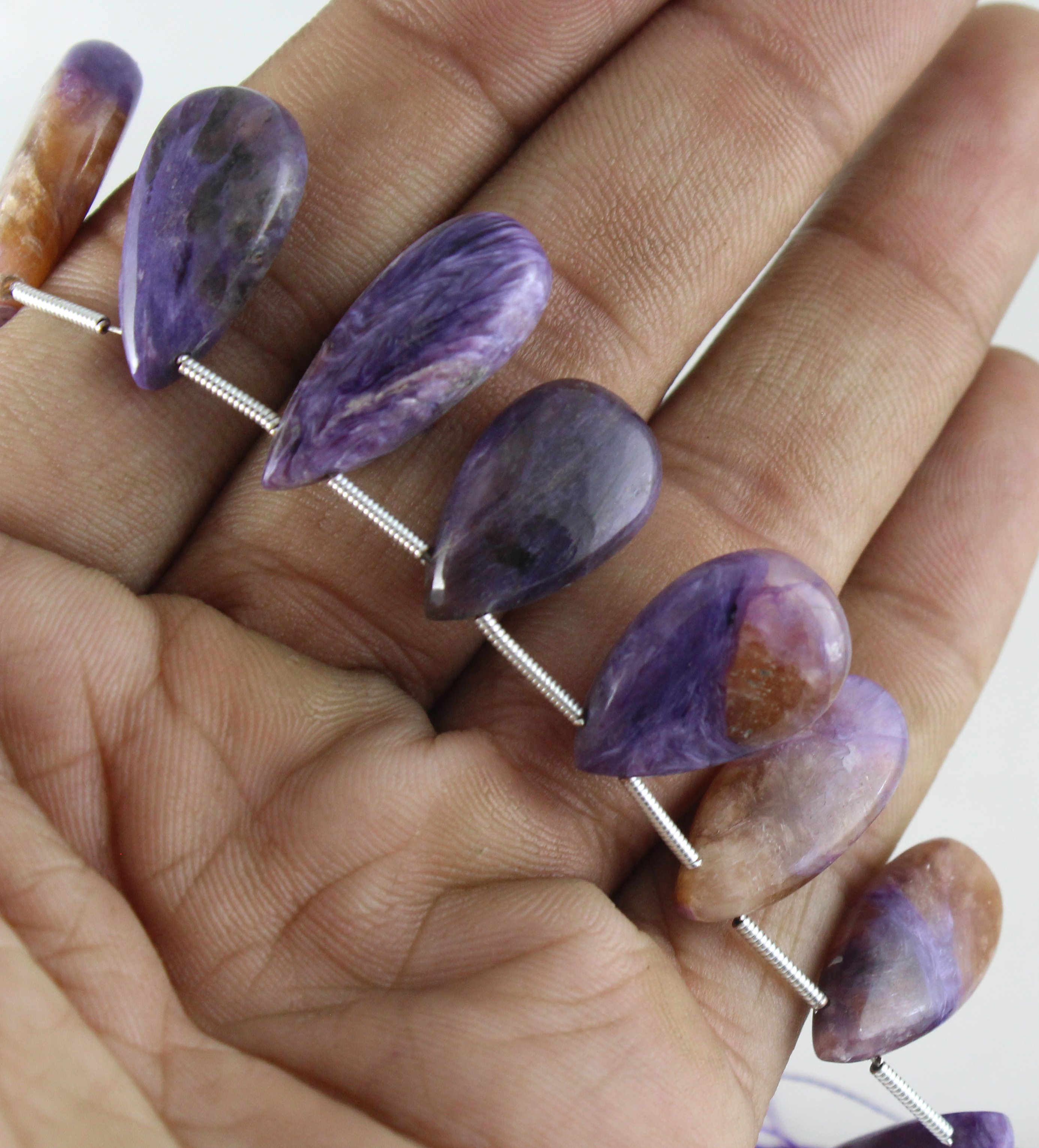 Charoite Pears Beads