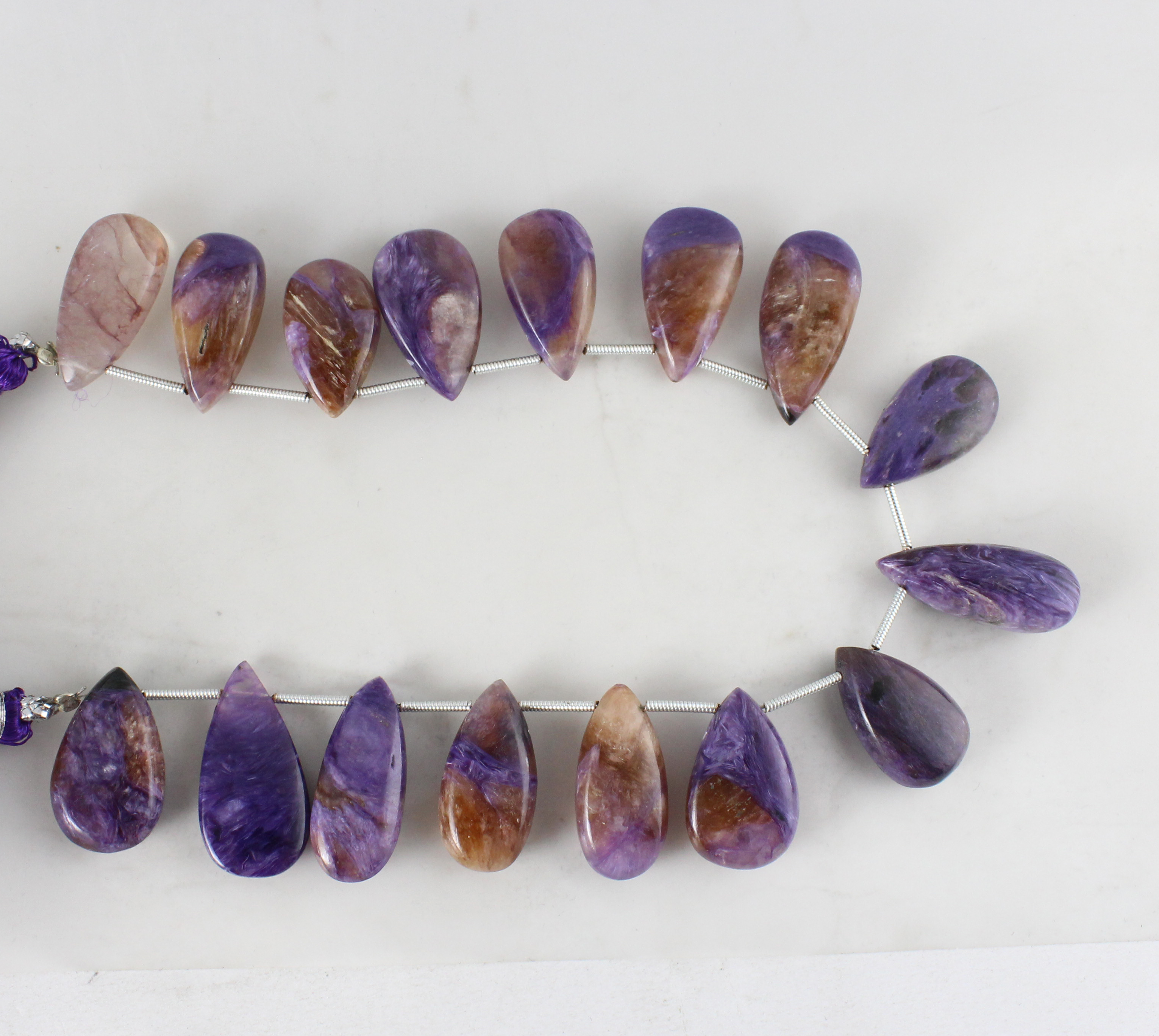 Charoite Pears Beads
