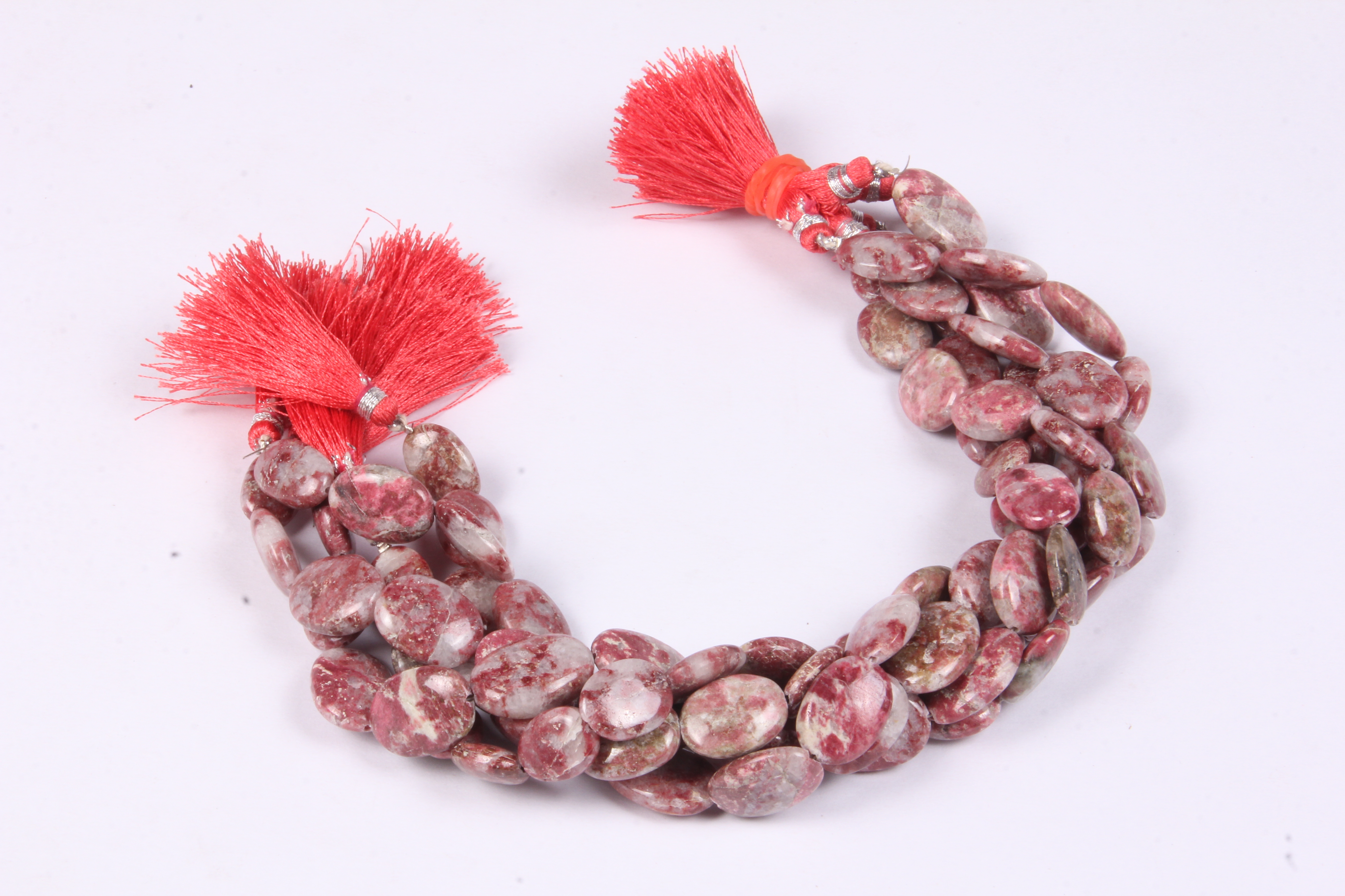 Thulite Oval Beads