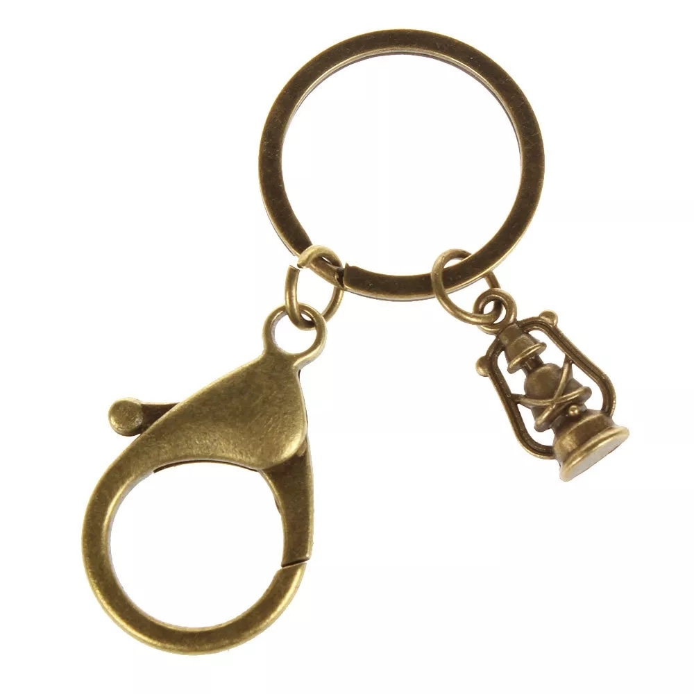 Golden Nautical Brass Fish Keychain