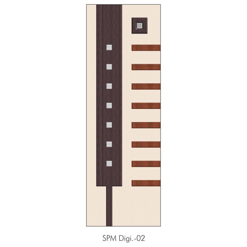 Pvc Door - Pvc Material, Brown Color, Plain Design, Entry Door Type, Powder Coated Surface Finish | Customized Options Available