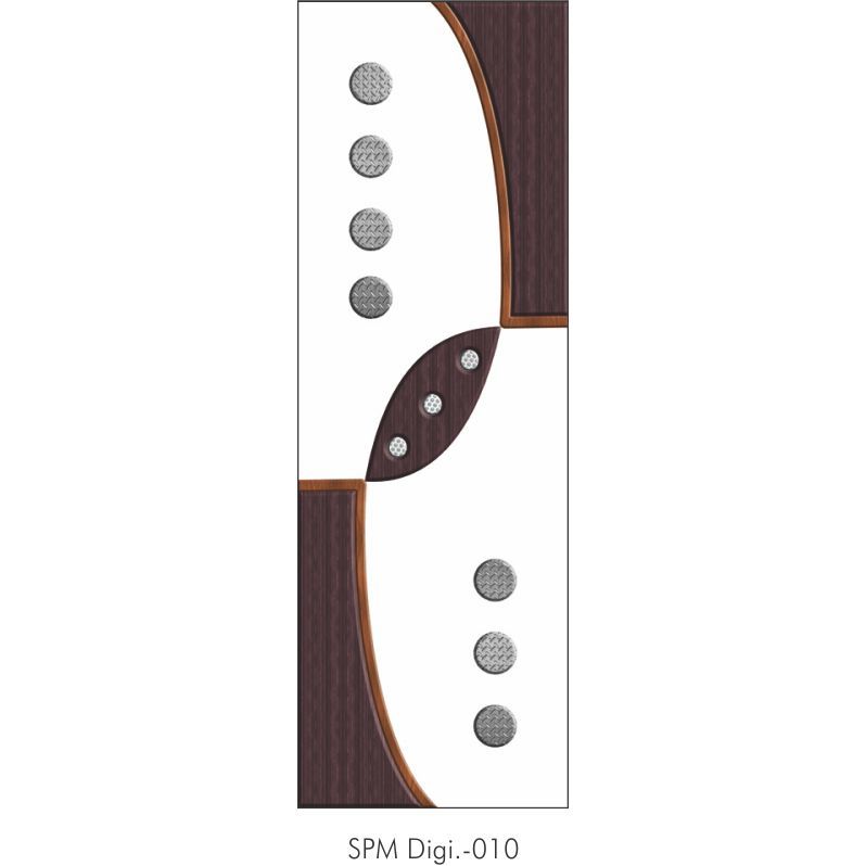 Pvc Door - Pvc Material, Brown Color, Plain Design, Entry Door Type, Powder Coated Surface Finish | Customized Options Available