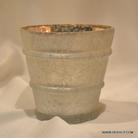Silver Decor Candle Holder For Decoration - Material: Glass