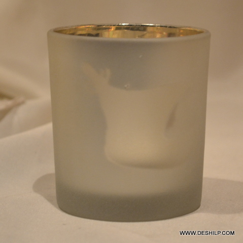 Frosted Glass Candle Holder For Ceremony - Style: Antique Imitation