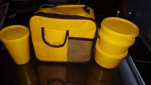 पीला डिज़ाइनर लंच बॉक्स