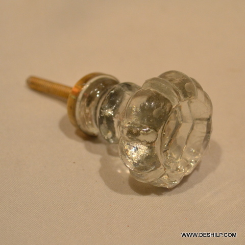 Clear Glass Home Door Knobs Size: Height = 9Cm Dia = 9Cm