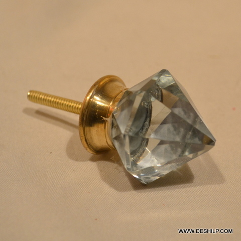 Clear Noak Shape Glass Door Knobs