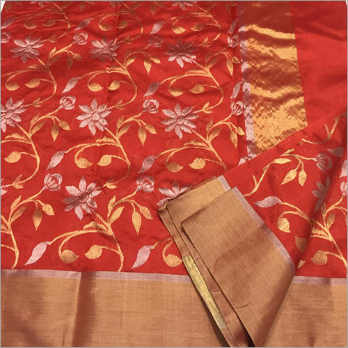 Cotton Silk Ladies Designer Chanderi Saree