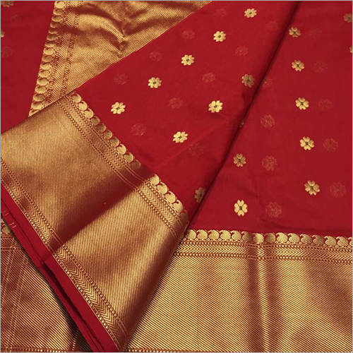 Ladies Modern Silk Saree - Cotton Silk Material | Soft Texture, Unique Fade Resistant Design, Comfortable To Wear