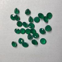 4mm Natural Green Onyx Faceted Round Gemstone Grade: Aaa