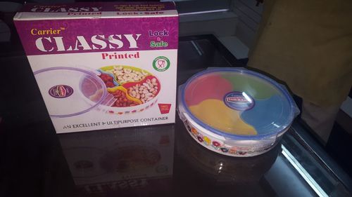 व्हाइट डिज़ाइनर लंच बॉक्स