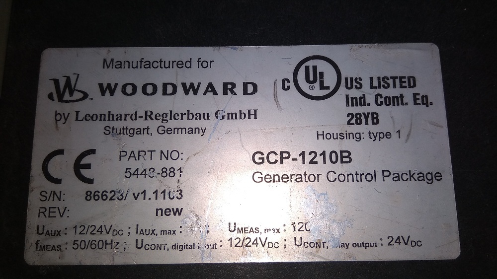 Woodward Generator Control Package 5448-881 New