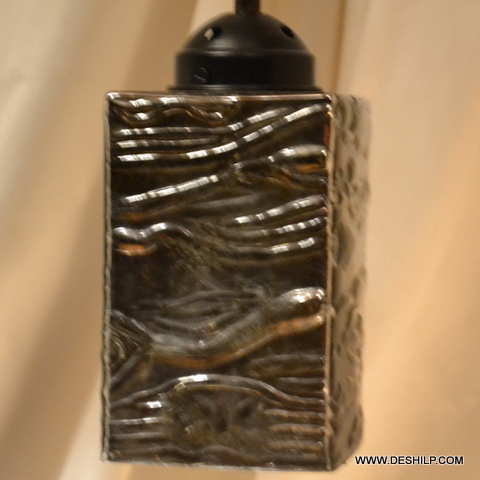 Brown Antique Effect Wall Hanging Lamp
