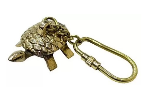 Bronze Brass Whale Nautical Keychain