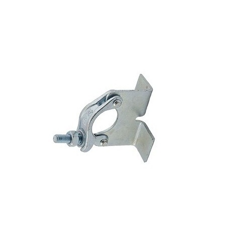 Board Retaining Clamp - Forged Mild Steel, Size 48.3 Mm, Silver Color | 585 Grams Weight, Electroplated Zinc Finish, Flanged Type Coupler