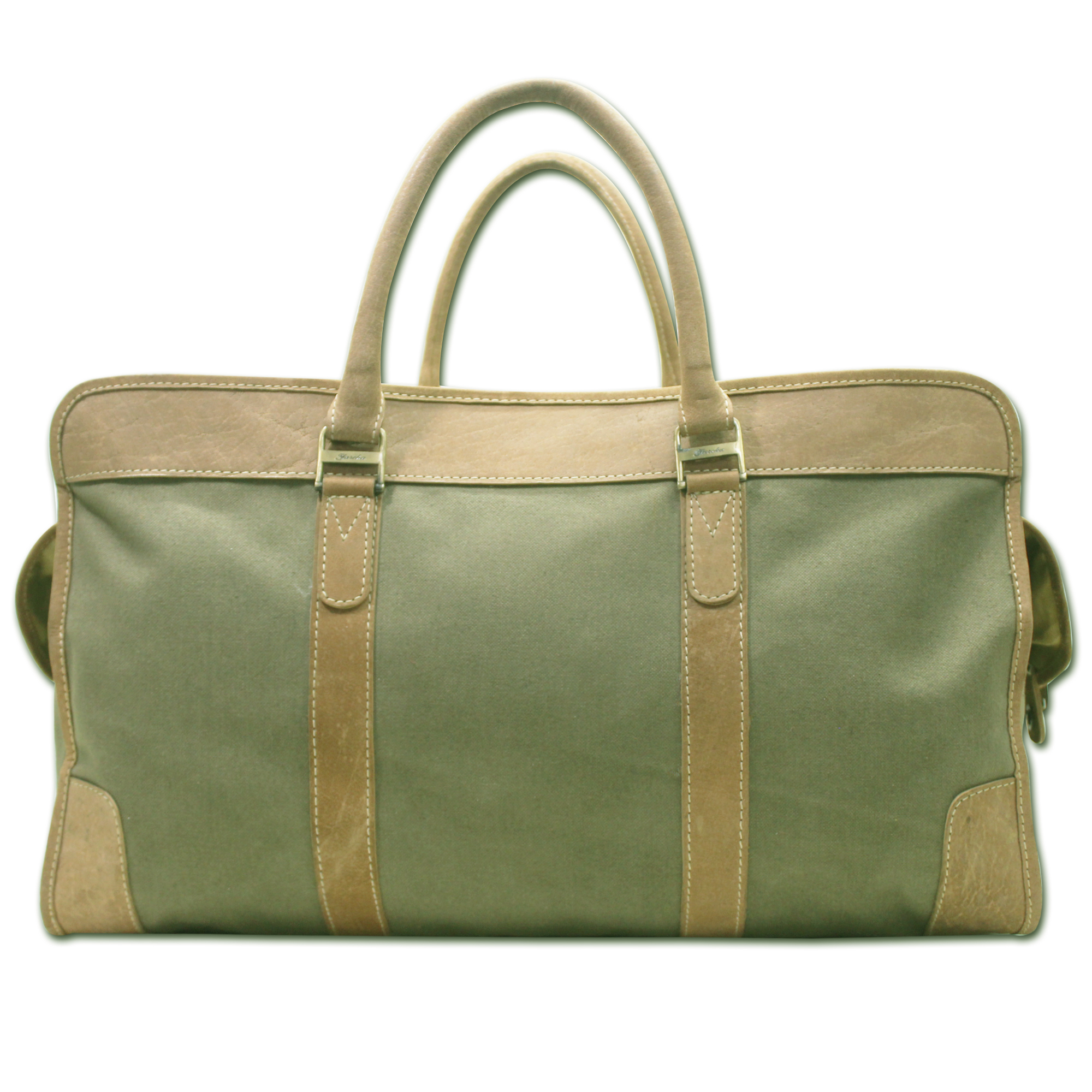Khaki Canvas Duffle Bag