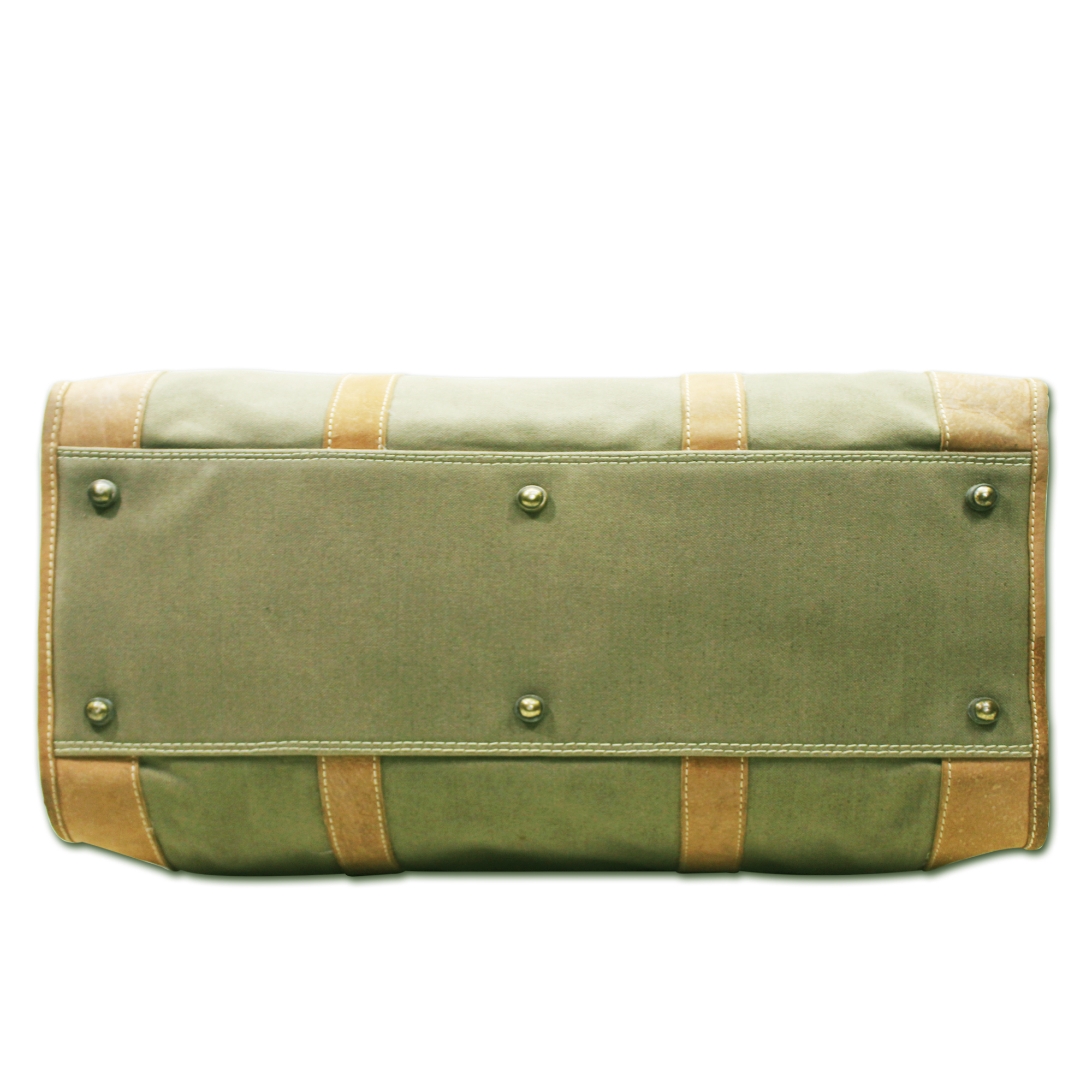 Khaki Canvas Duffle Bag