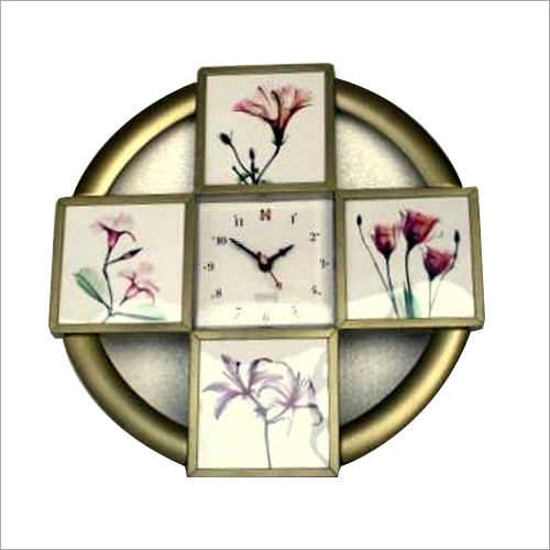 Wall Clock - Plastic, 28 cm | Digital, Golden Finish for Children, 1-Year Warranty