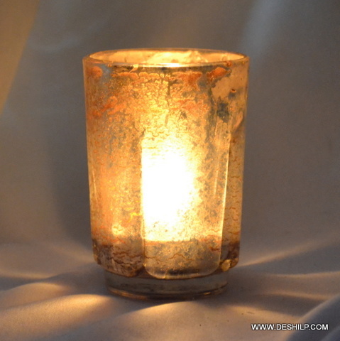 Starglow Decorative T-Light Candle Cup - Material: Glass