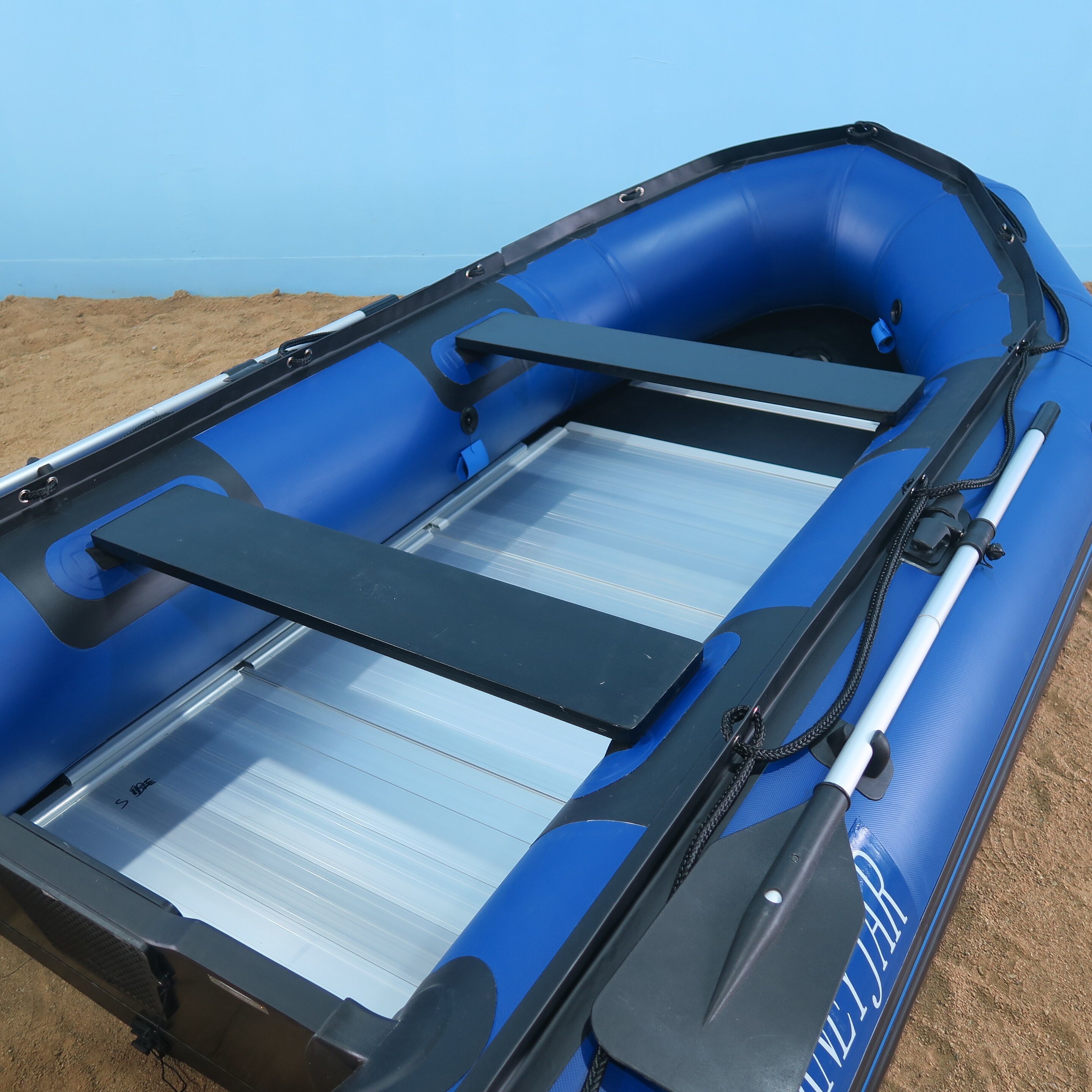 Inflatable Sport Boat - 4.3m Pvc, 3+1 Air Chambers, 8 Person Capacity | Max Loading 900kg, Includes Plywood Seats And Repair Kit