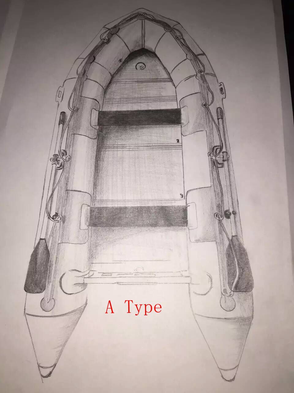 V Type Inflatable Boat Engine Type: Outboard