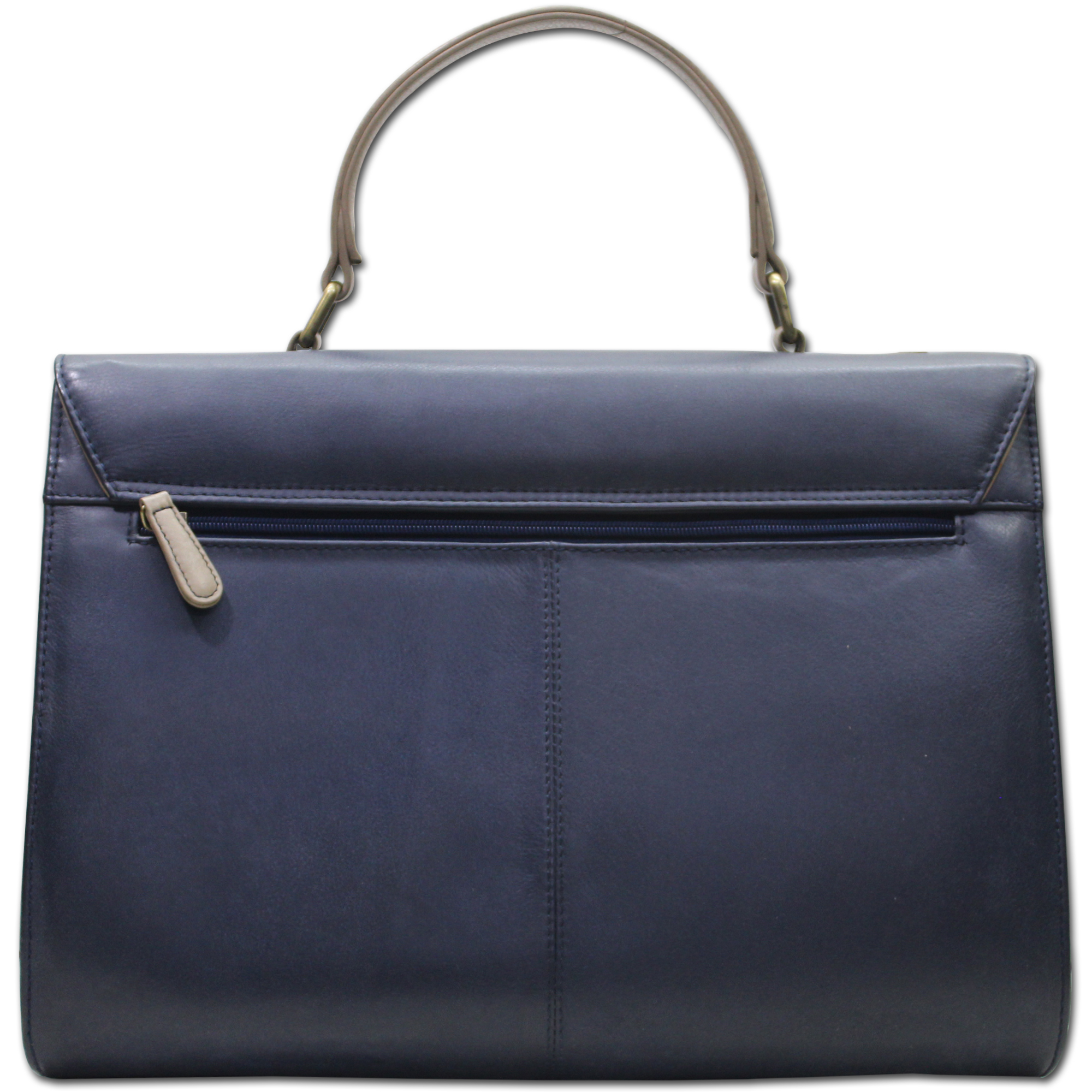 Genuine Cow Leather Executive Bag - 35 X 25 X 20 Cm, Flap Closure With Lock & Key, Front Zip Pocket, Mobile Case & Additional Storage 