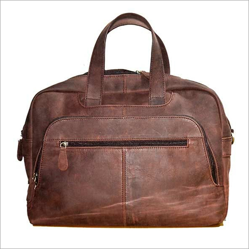 Buff Waxi Leather Bag - Foam Leather, Large Back Zipper Compartment, Rust Color, Casual Design, Comfortable Tensile Strap, Cotton Lining