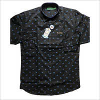 पुरुषों की काली बिंदीदार शर्ट लिंग: पुरुष