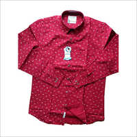 पुरुषों की लाल मुद्रित कैज़ुअल शर्ट लिंग: पुरुष